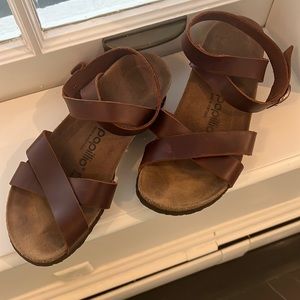 COPY - Papillo Birkenstock Brown Leather Wrap Sandles